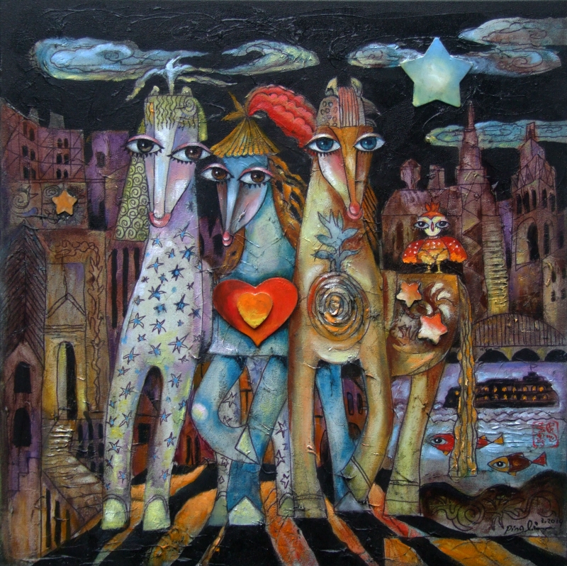 City by the River by artist Ping Irvin